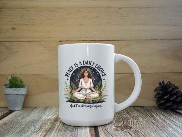 Peace is a Daily Choice Mug - Image 2