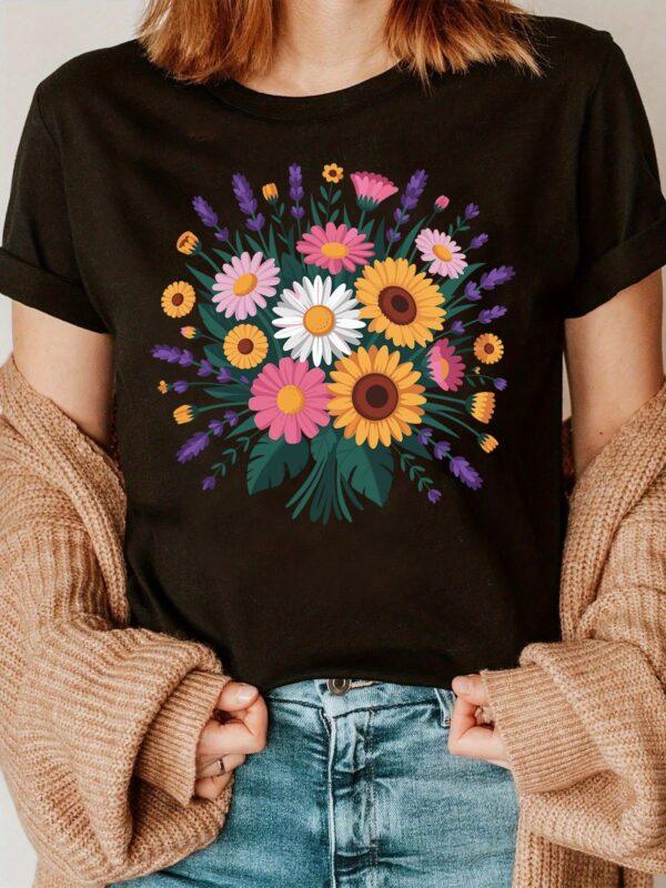 Wildflower Worn T shirt 5 - Image 2